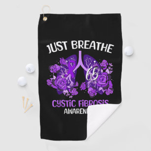 Just Breathe Cystic Fibrosis Awareness Golf Towel