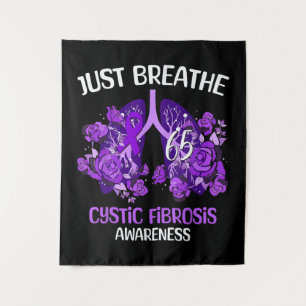 Just Breathe Cystic Fibrosis Awareness Tapestry
