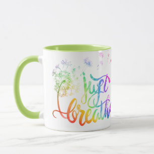 Just breathe dandelion blowing in the wind mug