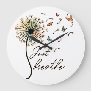 Just Breathe Dandelion Large Clock