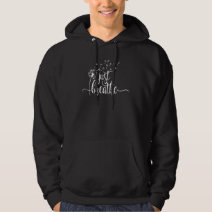 Just Breathe Dandelion Wind Men Women Heart Yoga M Hoodie