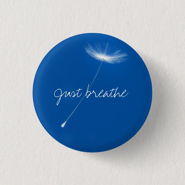 Just breathe - Dandelions floating 3 Cm Round Badge (Front)