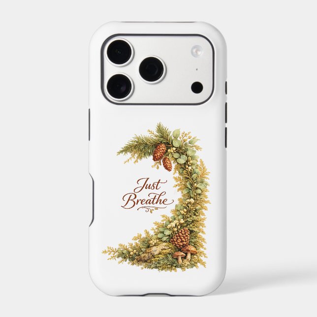 Just Breathe Forest Theme iPhone 17 pro case  (Back)