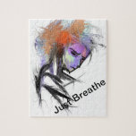 Just Breathe Jigsaw Puzzle<br><div class="desc">Just Breathe Jigsaw Puzzle. Mental Health Awareness</div>