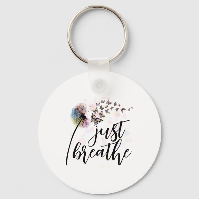 just breathe key ring (Front)