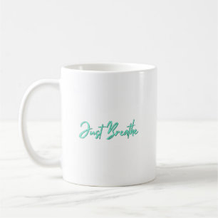 Just Breathe-Meditation-Dandelion-Yoga-Nature-Cute Coffee Mug