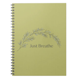 Just Breathe Minimalist Botanical Notebook