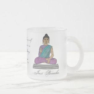 Just Breathe (Personalised Frosted Glass Mug) Coffee Mug