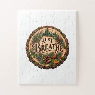Just Breathe Pine Forest Jigsaw Puzzle