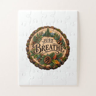 Just Breathe Pine Forest Jigsaw Puzzle