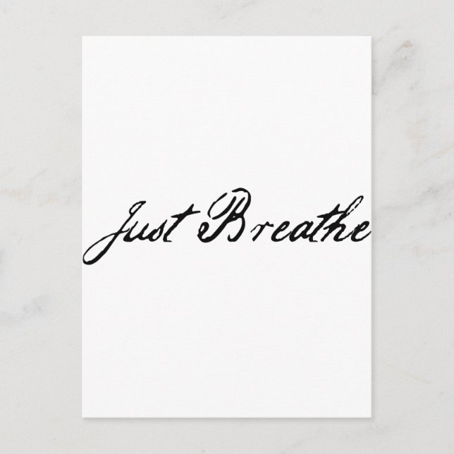 just breathe postcard (Front)