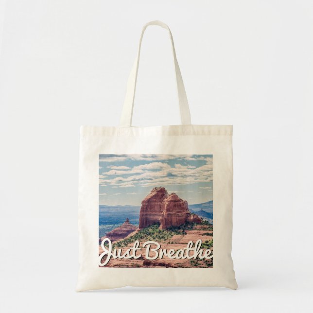 Just Breathe Sedona Background | Tote Bag (Front)