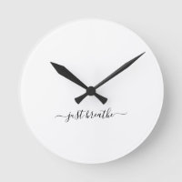 Just breathe simple black script yoga