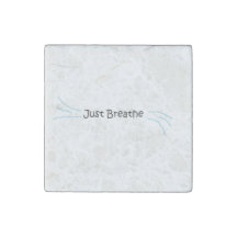 "Just Breathe" Stone Magnet