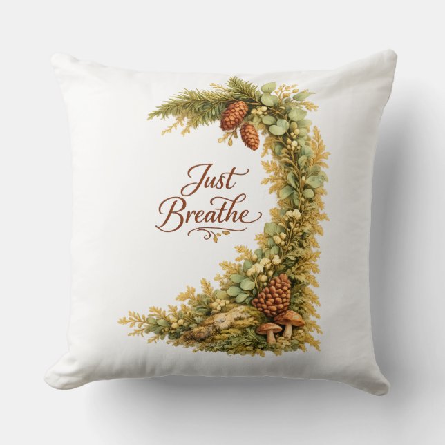 Just Breathe Themed  Cushion (Front)