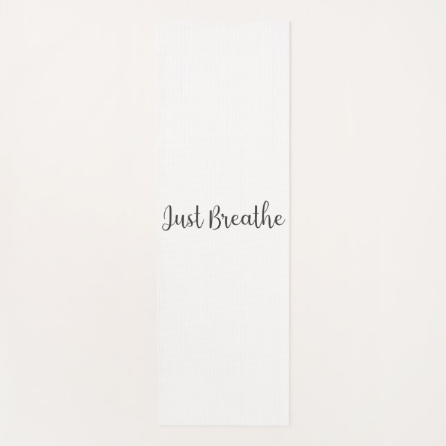 Just Breathe-Yoga-Meditation-Funny Yoga Mat (Front)