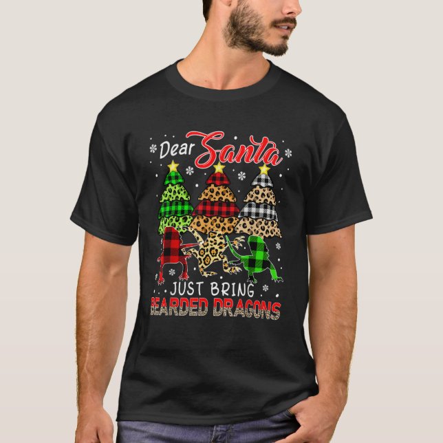 Just Bring Bearded Dragons Three Leopard Plaid Ani T-Shirt (Front)