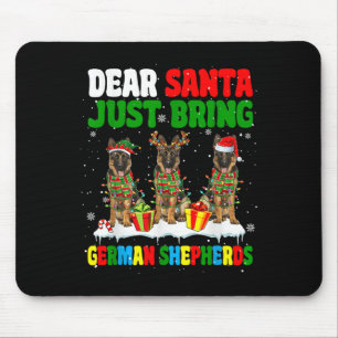 Just Bring German Shepherds Xmas Three Santa Reind Mouse Mat