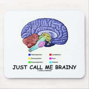 Just Call Me Brainy (Anatomical Brain Attitude) Mouse Mat