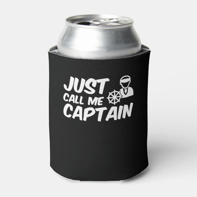 Just Call Me Captain Captain Boat Lover Can Cooler (Can Front)
