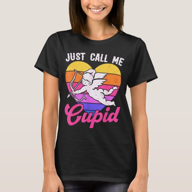 Just Call Me Cud Valentine Cute Arrow Heart Couple T-Shirt (Front)