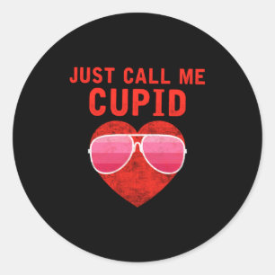 Just Call Me Cud Valentines Day Couple Cute 2  Classic Round Sticker