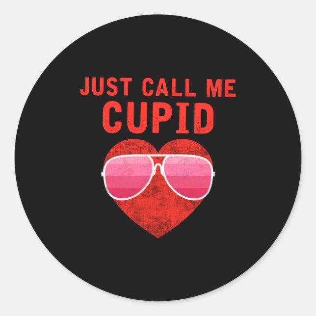 Just Call Me Cud Valentines Day Couple Cute 2  Classic Round Sticker (Front)