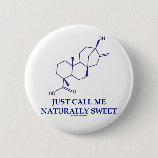 Just Call Me Naturally Sweet (Steviol) 6 Cm Round Badge