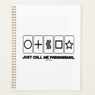 Just Call Me Paranormal Zener Cards Planner