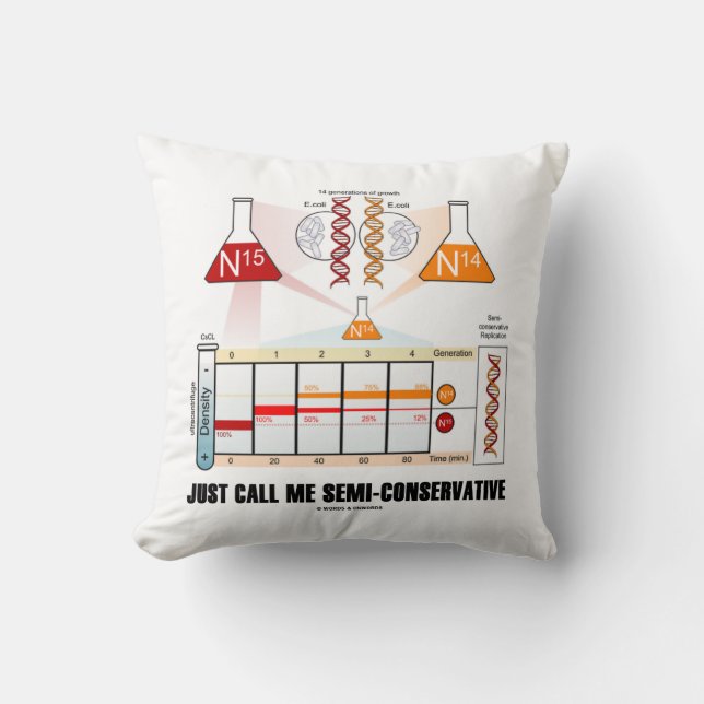 Just Call Me Semi-Conservative DNA Replication Cushion (Front)