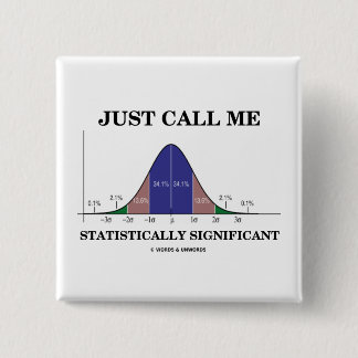Just Call Me Statistically Significant 15 Cm Square Badge