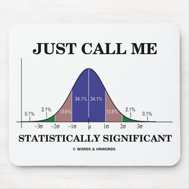 Just Call Me Statistically Significant Mouse Mat (Front)