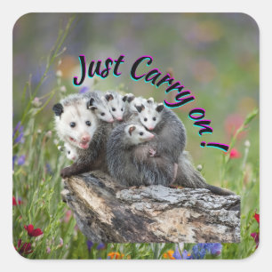 Just Carry On! Square Sticker