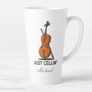 Just Cellin Cellist Performance Music Cello Latte Mug