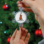 Just Cellin Cellist Performance Music Personalised Snowflake Pewter Christmas Ornament<br><div class="desc">This "Just Cellin" Christmas ornament makes a great gift for a cellist or as a treat for yourself for the times when you're just chilling or for any special occasion. Add a name or year of holiday by using our "Personalised" button above</div>
