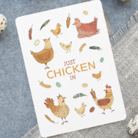 Just Checking In Chickens Personalised Message