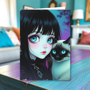 Just Checking In on You   Anime Girl a  Card