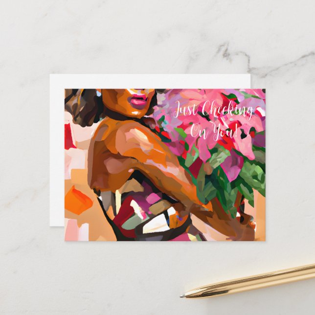 Just Checking On You Postcard  (Front/Back In Situ)