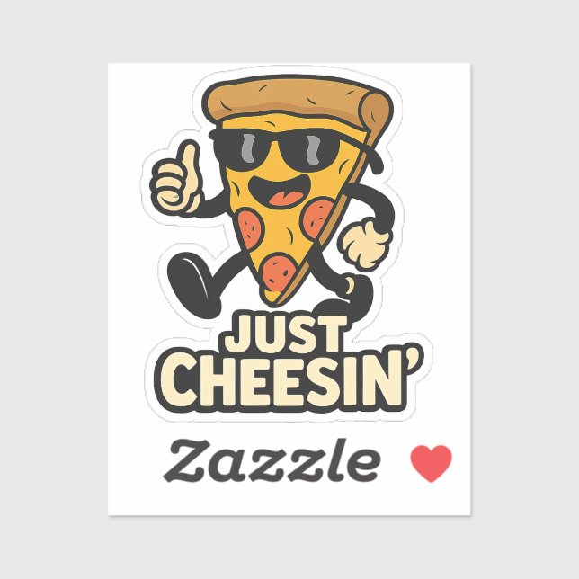 Just Cheesin' Funny Pizza Keychain - Cute Gift (Sheet)