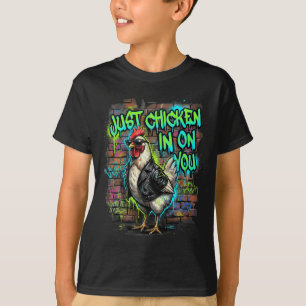 Just Chicken In On You Funny Rooster Humour Biker T-Shirt
