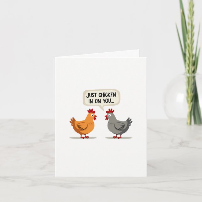 Just Chicken On You Get Well Card (Front)
