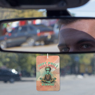 Just Chill, We Come in Peace Car Air Freshener