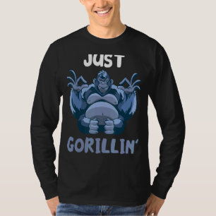 Just Chillin' Gorilla Meditation Yoga Gorilla T-Shirt