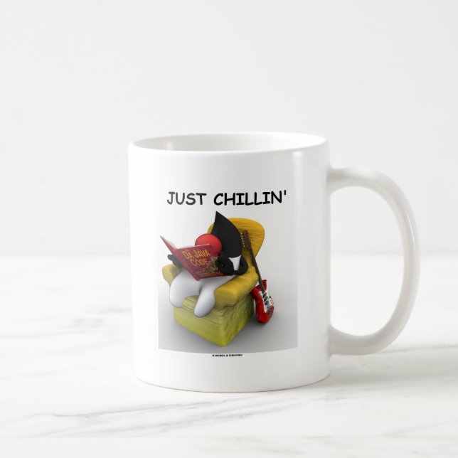 Just Chillin' (Java Duke Mascot Character) Coffee Mug (Right)