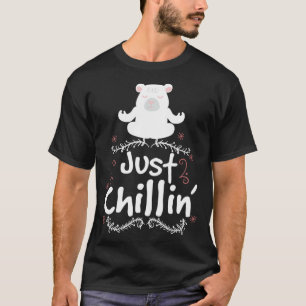 Just Chillin Polar Bear Meditation Polar Bear T-Shirt