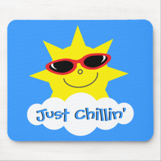 Just Chillin' Sun With Sunglasses Mouse Mat