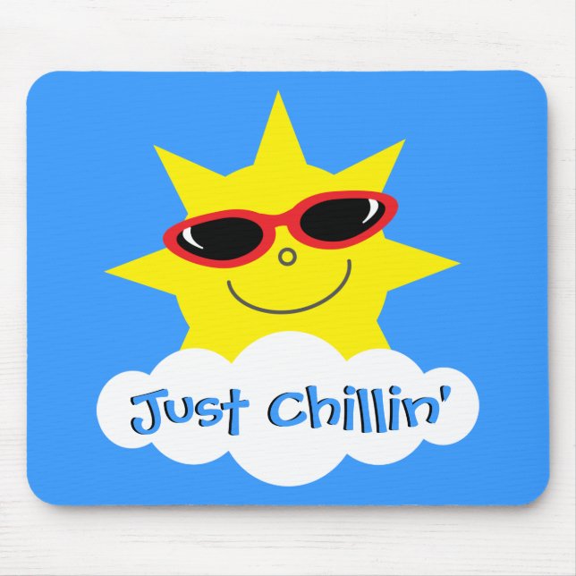 Just Chillin' Sun With Sunglasses Mouse Mat (Front)