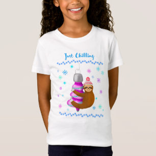 Just Chilling Cute Sloth Hanging On Ornament  T-Shirt