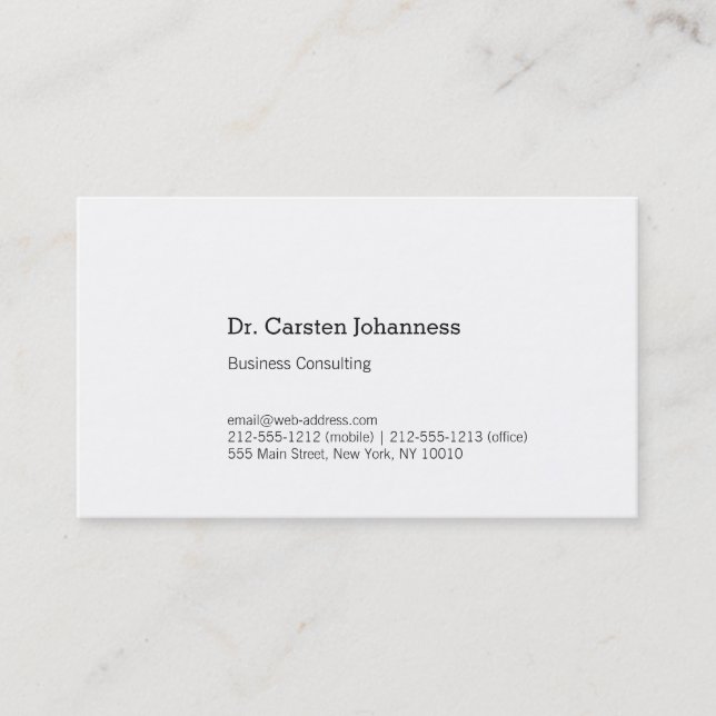 Just clear! business card (Front)