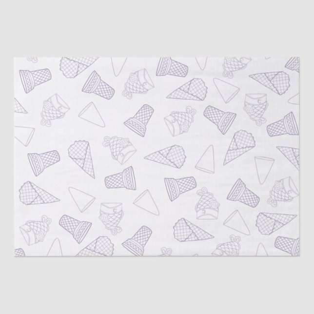 Just Cones Purple Tissue Paper  (Front)